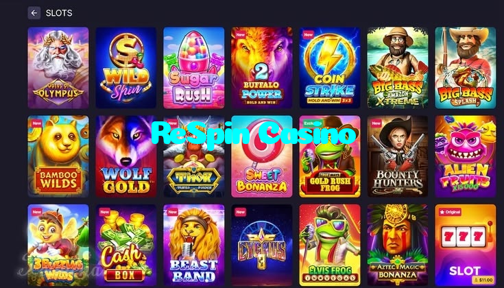 available types of ReSpin Casino bet including pre-match live express and system bets